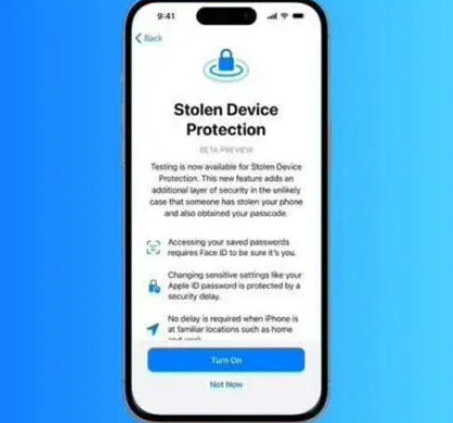 永定苹果授权维修店分享被盗设备保护功能开启方法 